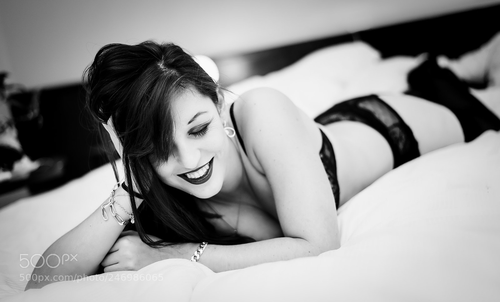 Nikon D600 sample photo. Elodie smile boudoir lingerie photography