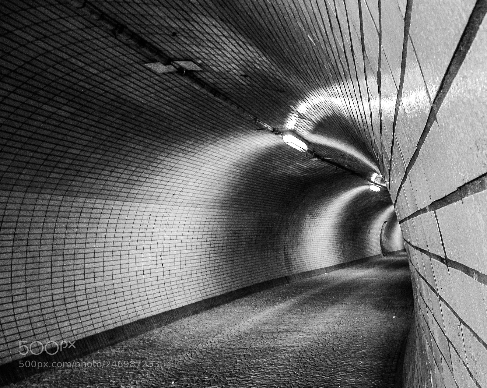 Canon PowerShot SX150 IS sample photo. Tunnel of black&white photography