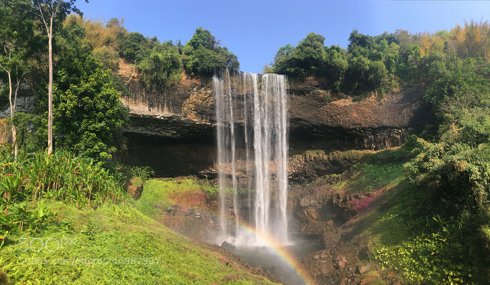 Apple iPhone 6s sample photo. Rainbow waterfall photography