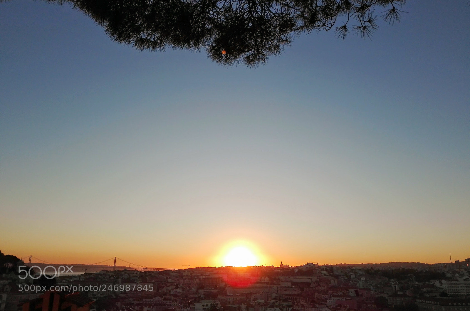 HUAWEI P8 Lite sample photo. Sunset lisbon photography