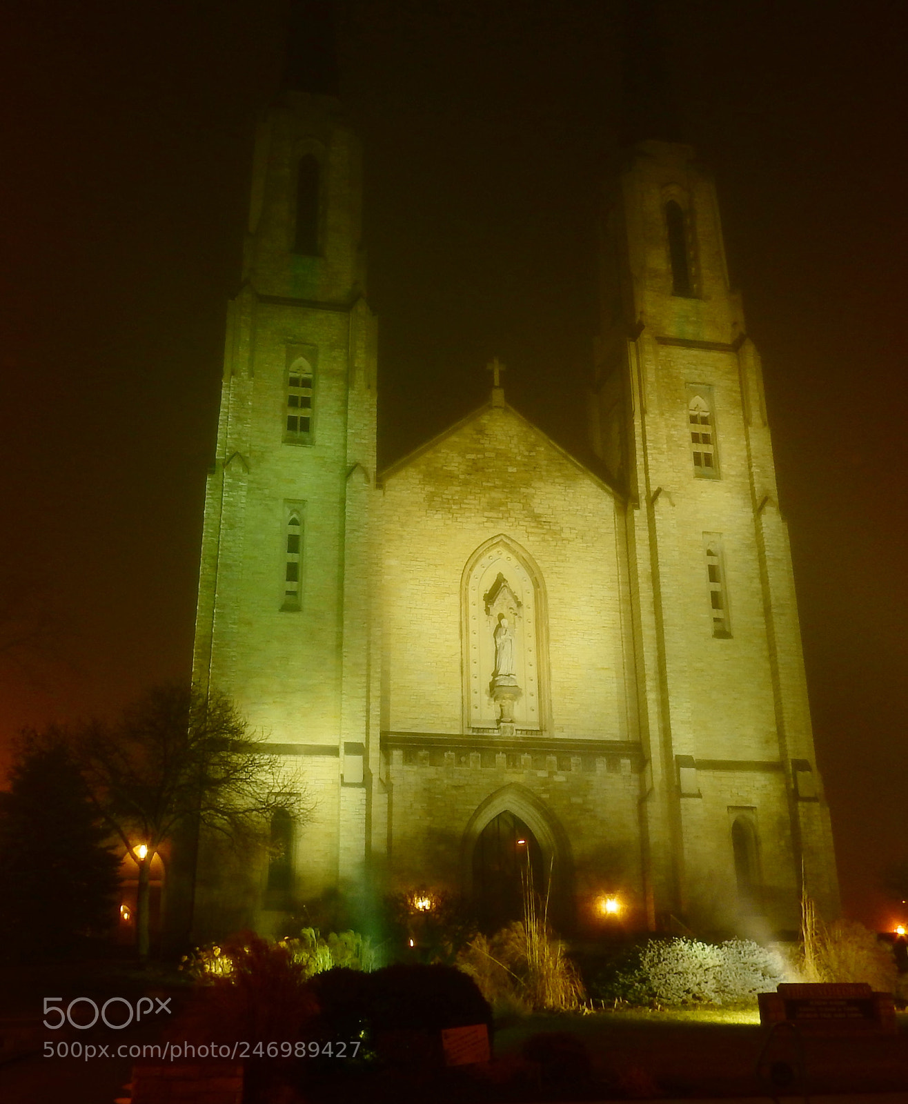 Nikon Coolpix P900 sample photo. Foggy night at fort photography