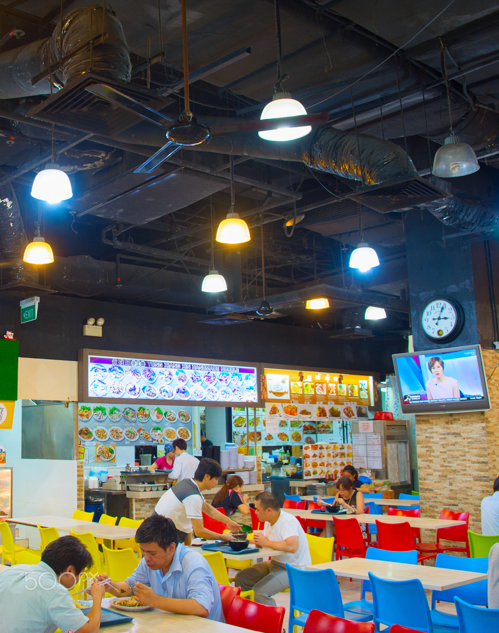 People at food hall. Singapore