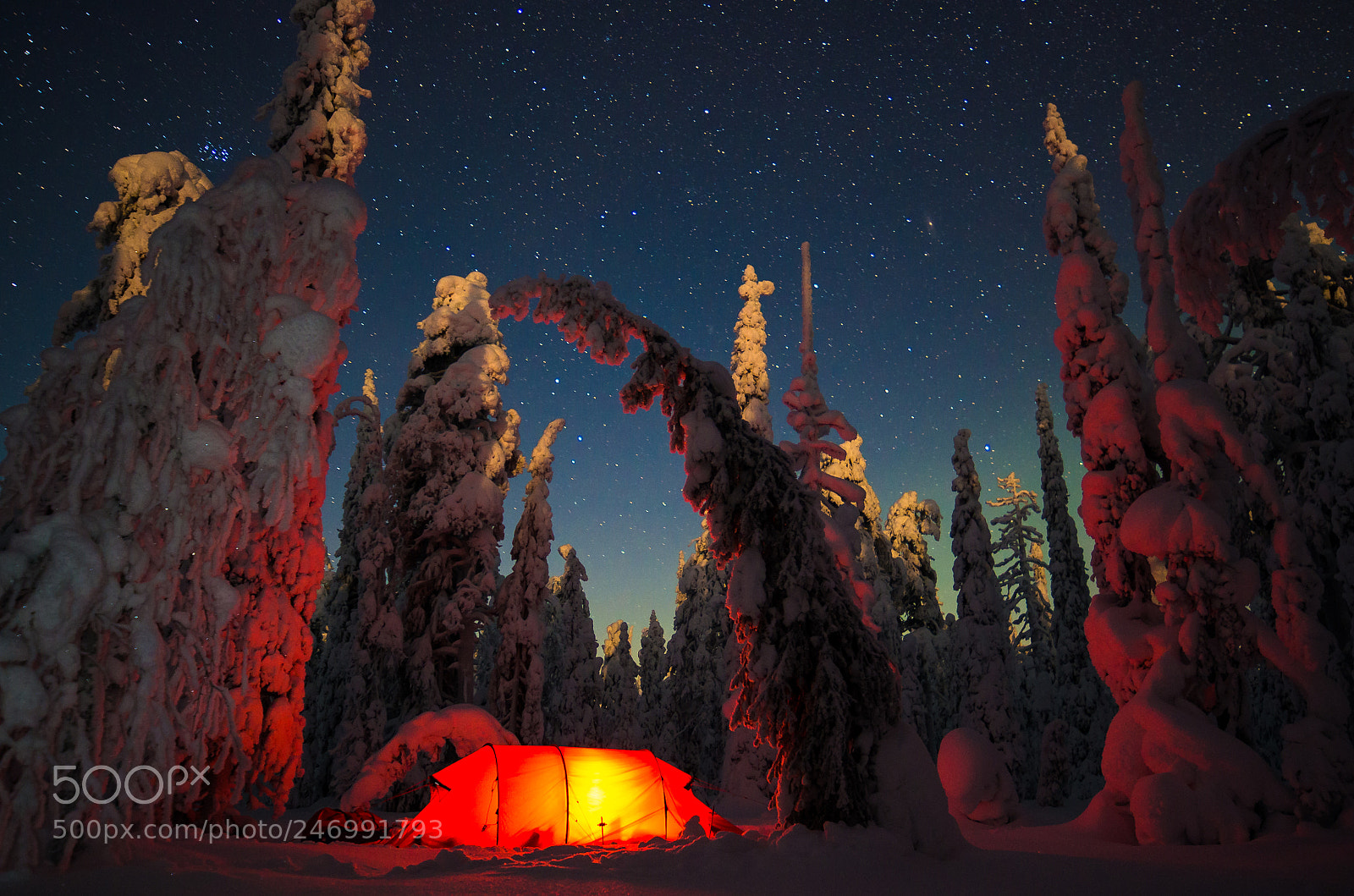 Pentax K-5 II sample photo. Winter camping in north photography