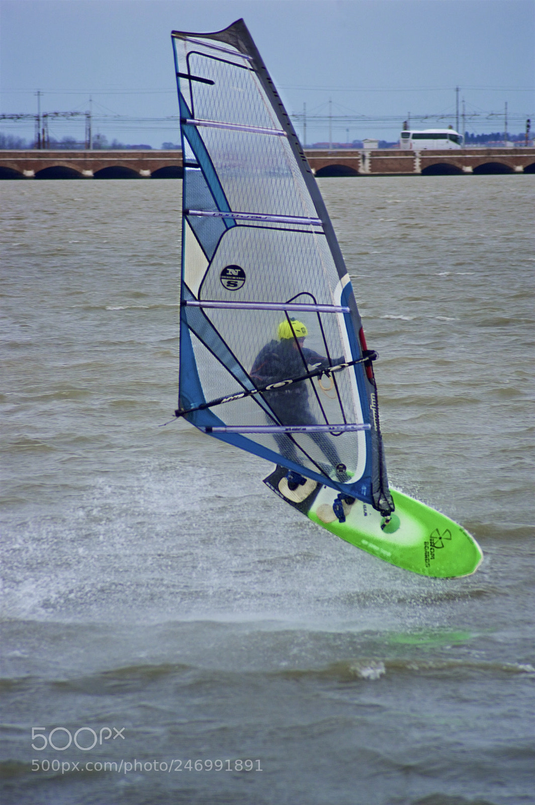 Pentax K-3 II sample photo. Windsurfer in venice lagoon 3 photography