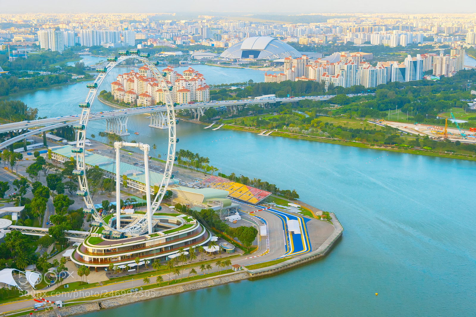 Nikon Df sample photo. Singapore flyer river aerial photography