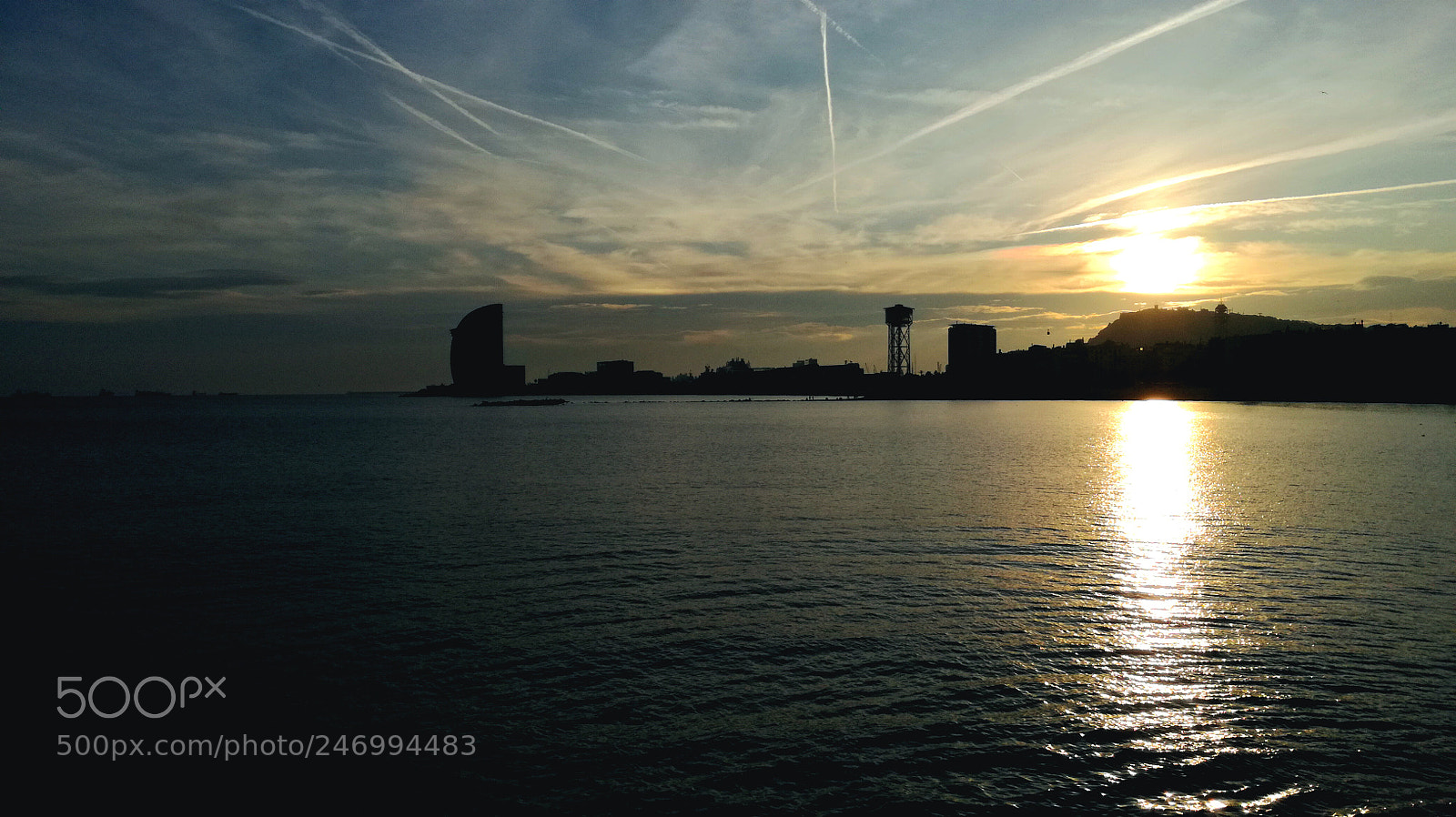 HUAWEI P9 LITE sample photo. Barcellona sunset photography