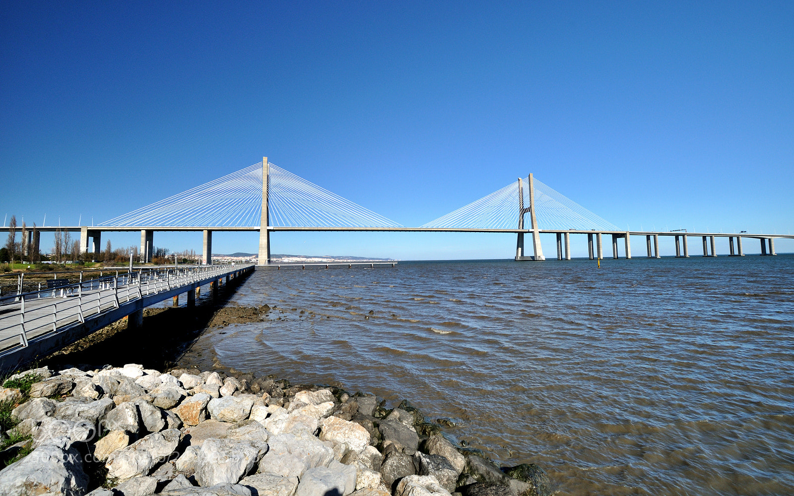 Nikon D5000 sample photo. Vasco da gama bridge photography