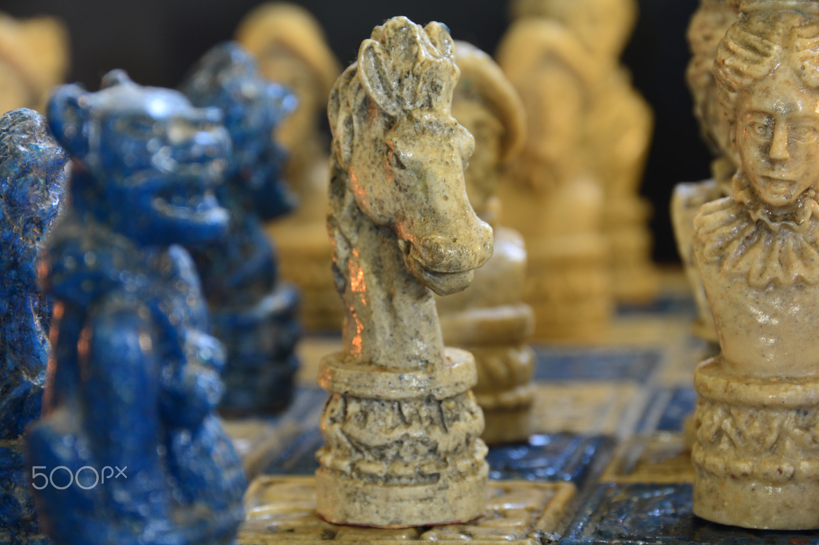 Nikon D5200 sample photo. Chess - white horse photography