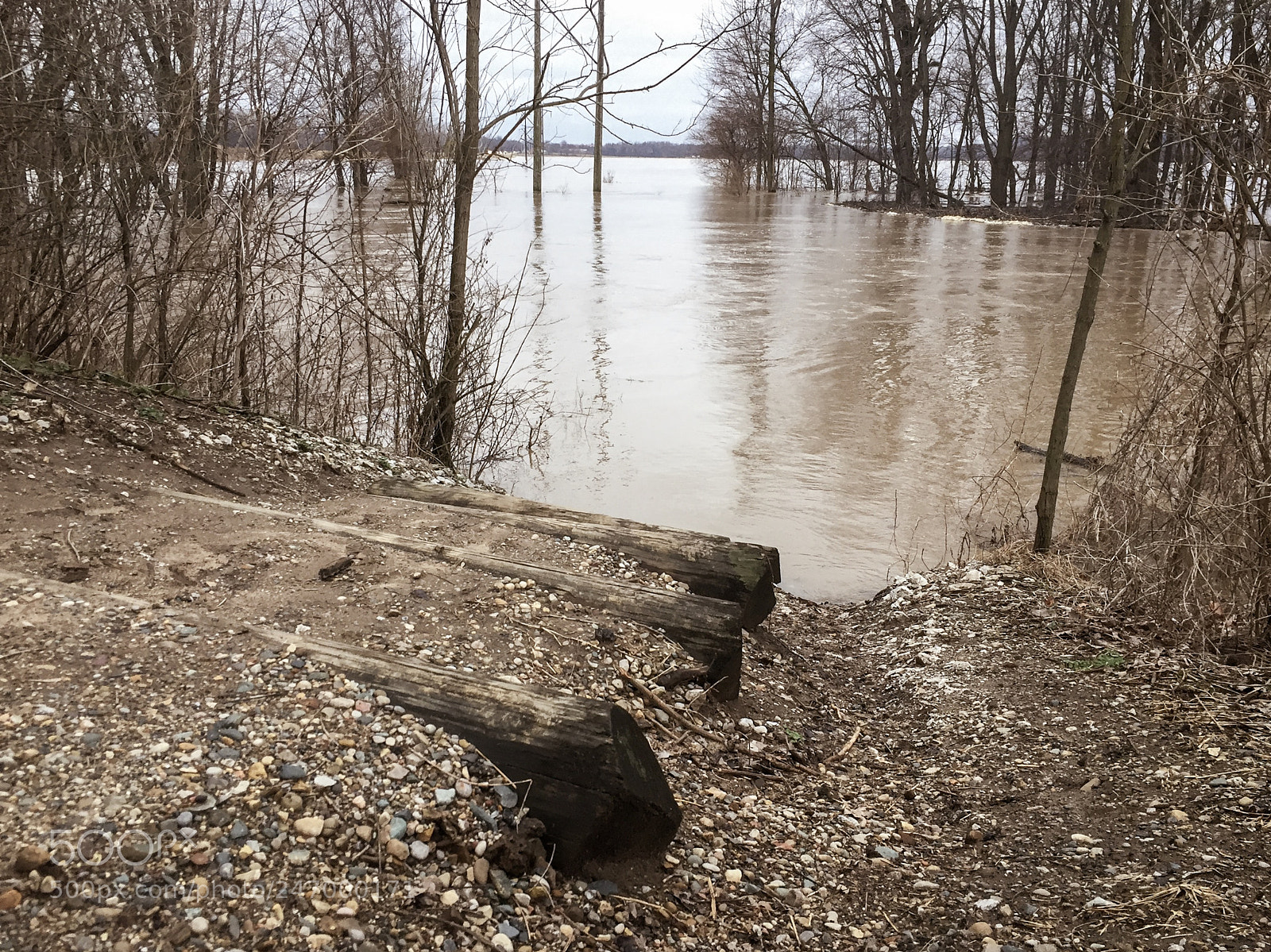 Apple iPhone 6 sample photo. River flooded and covered photography