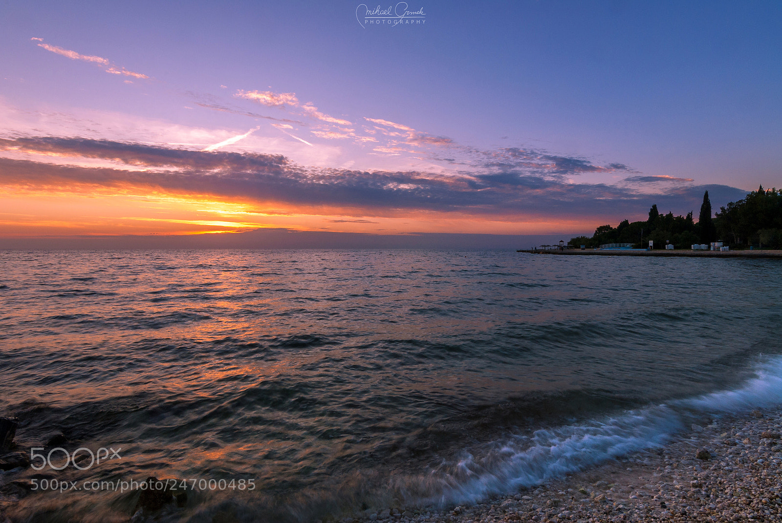 Nikon D200 sample photo. Sunset on adriatic coast photography