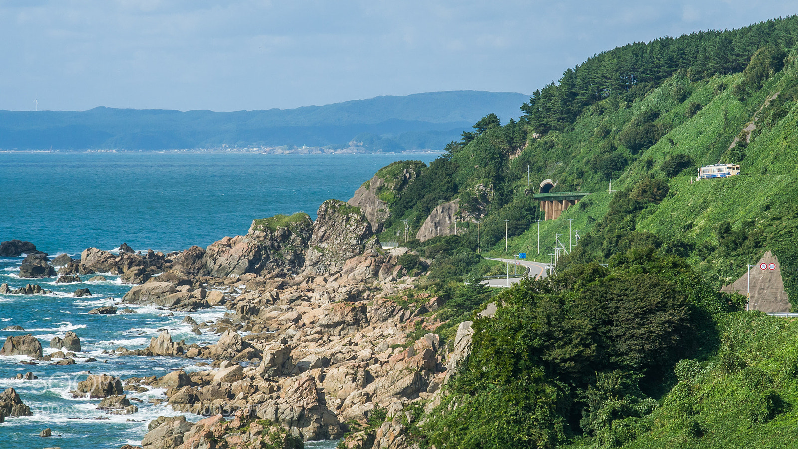 Olympus OM-D E-M5 sample photo. Seaside train photography