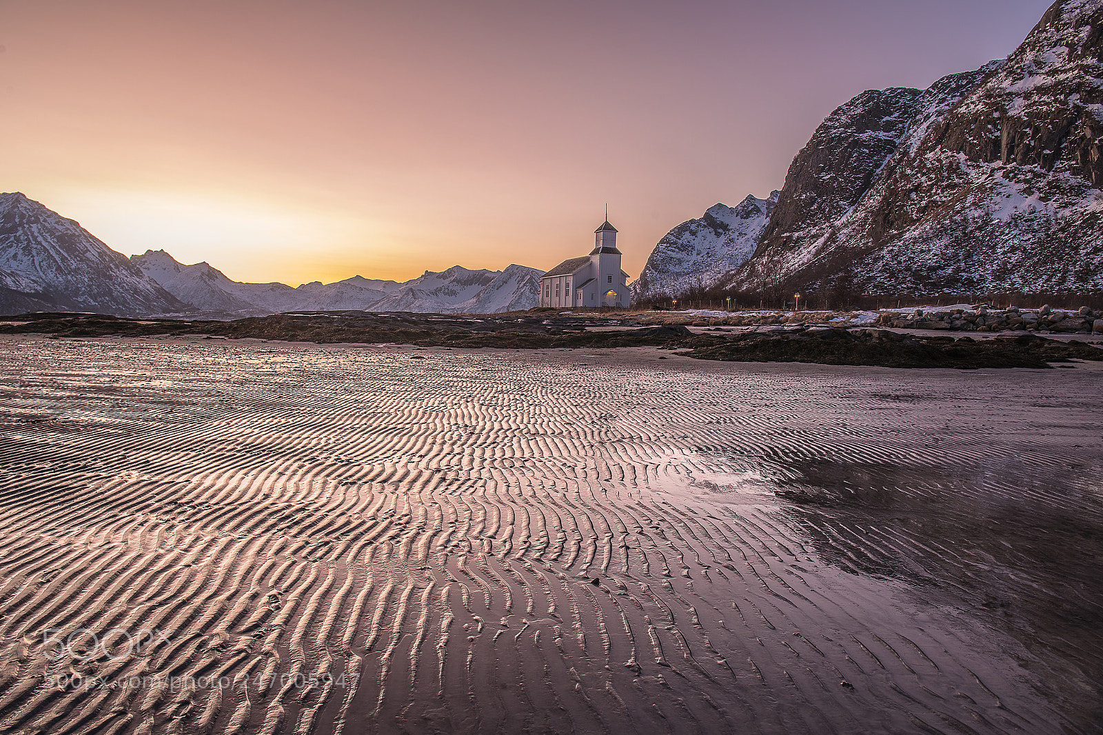 Nikon D850 sample photo. Sunrise at vagan lofotn photography