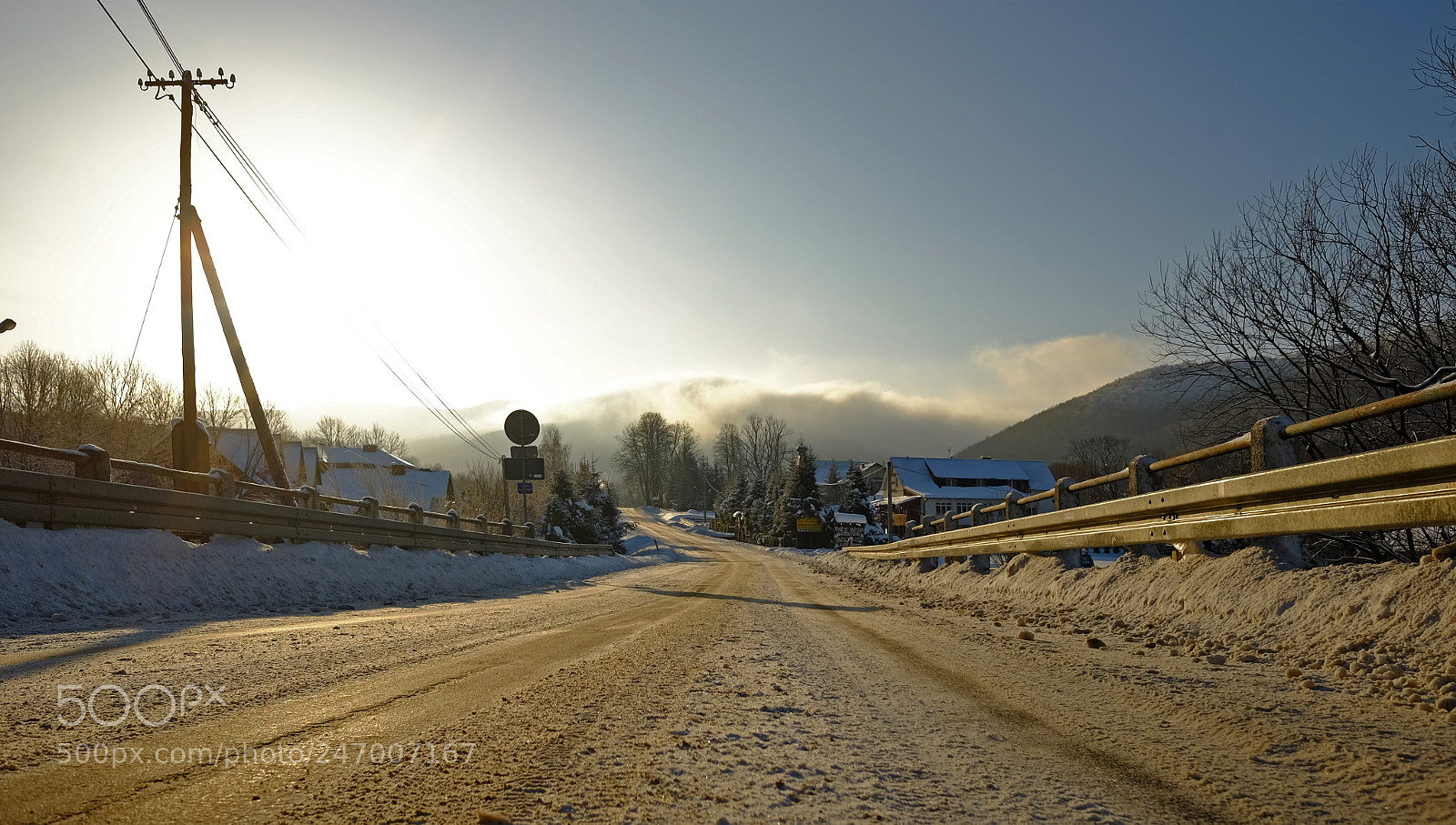 Fujifilm X70 sample photo. Winter road photography