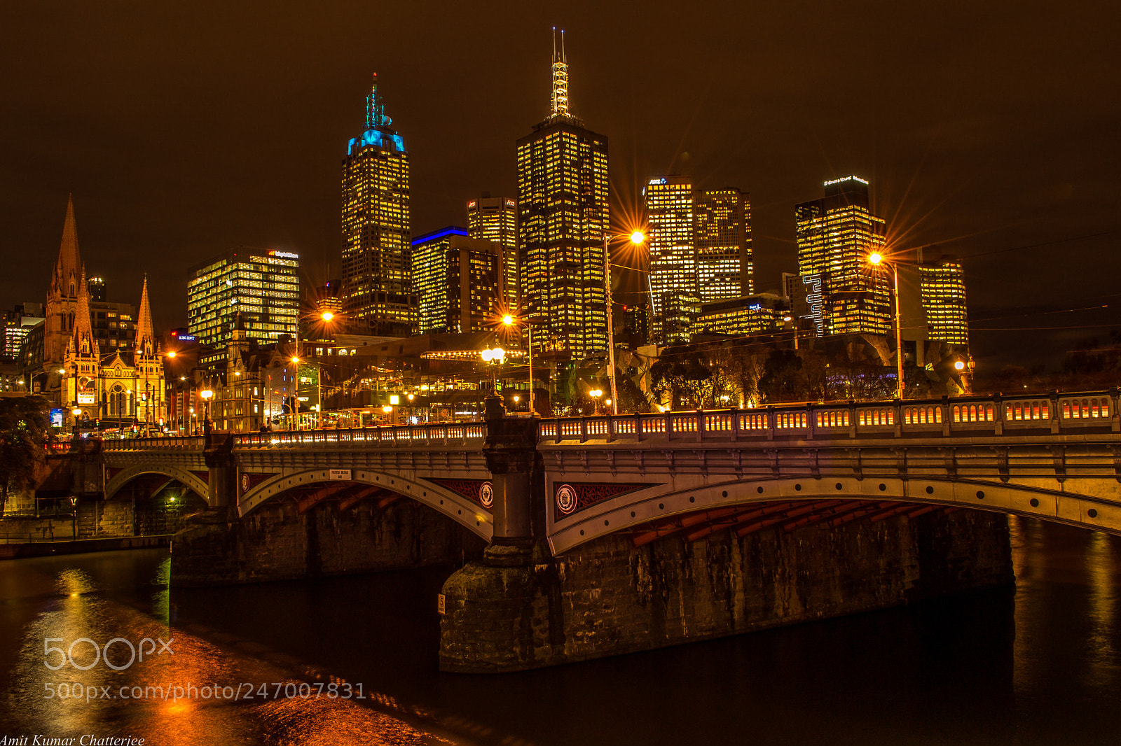 Nikon D3100 sample photo. Melbourne city at night photography