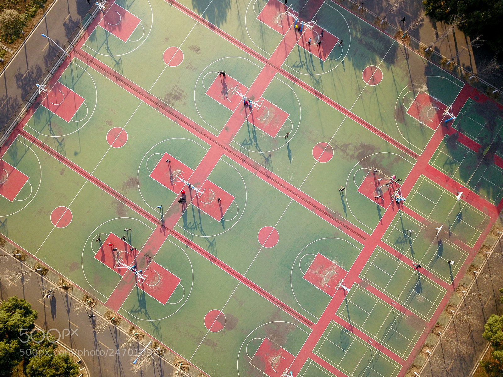 DJI FC220 sample photo. Basketball court photography