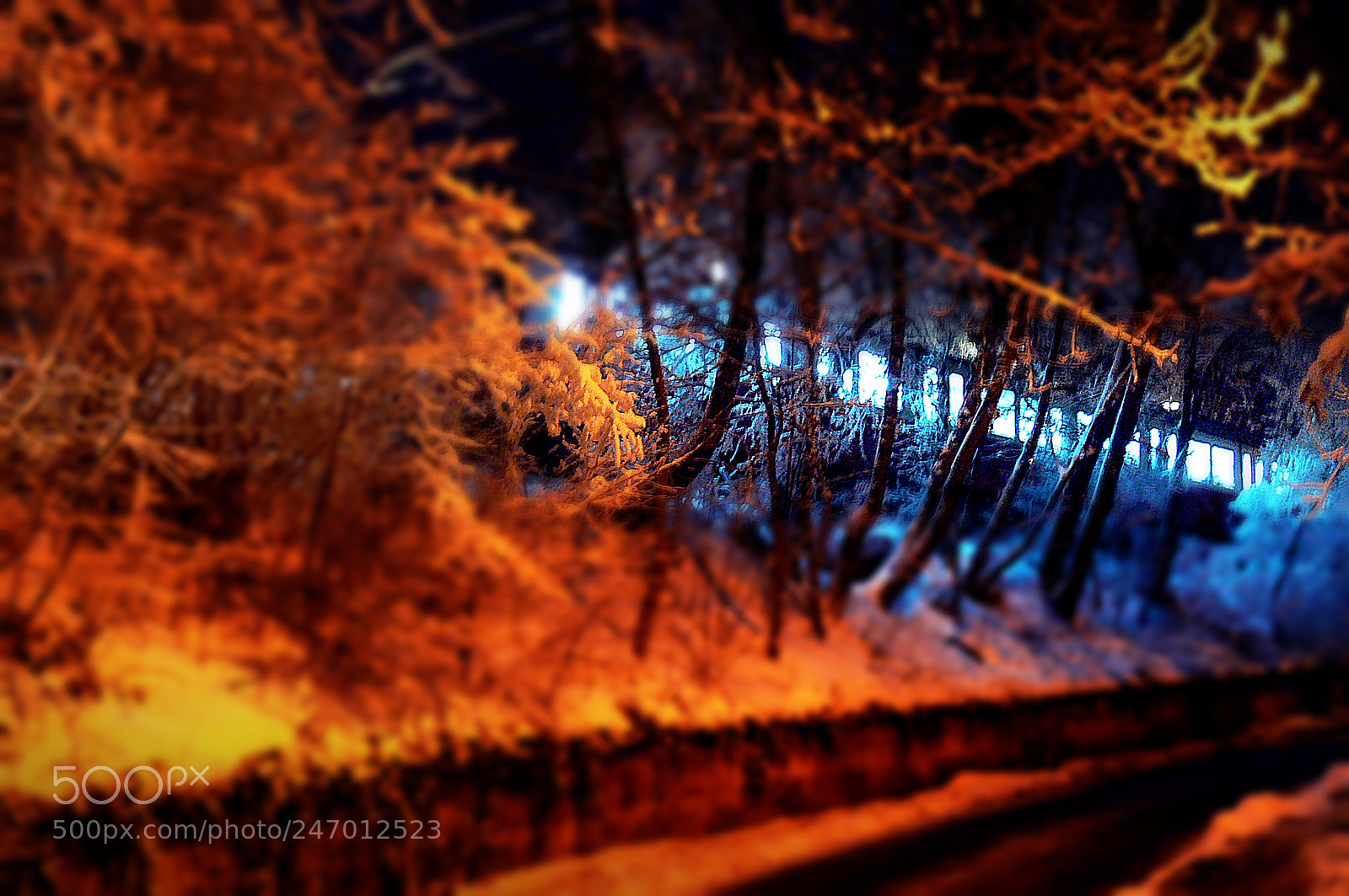 Panasonic DMC-FZ30 sample photo. Night train - winter photography