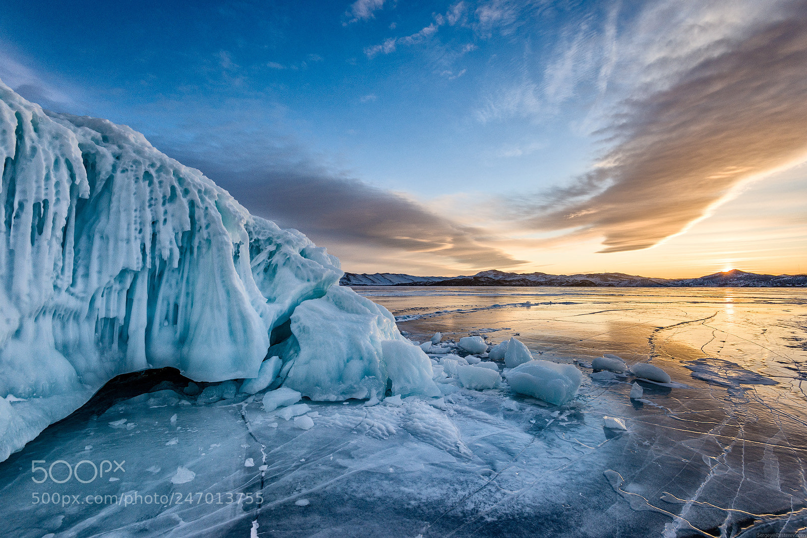 Nikon D800 sample photo. Sunset at lake baikal photography