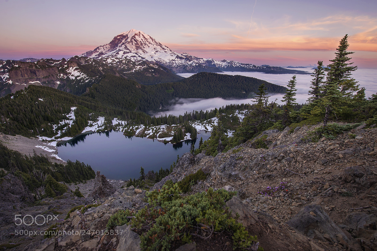 Nikon D610 sample photo. Sunset from tolmie peak photography