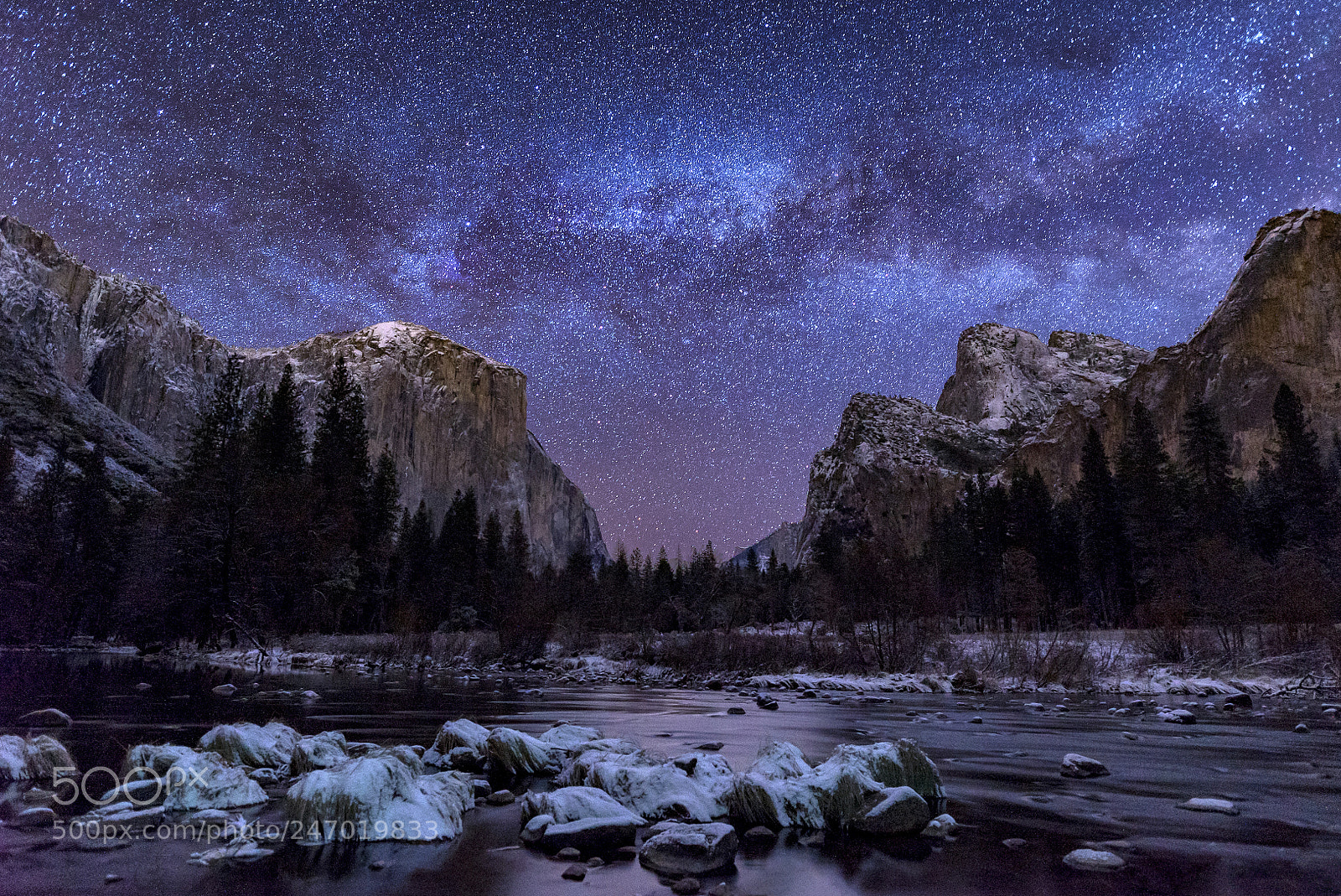 Sony a7S sample photo. Milky way over valley photography