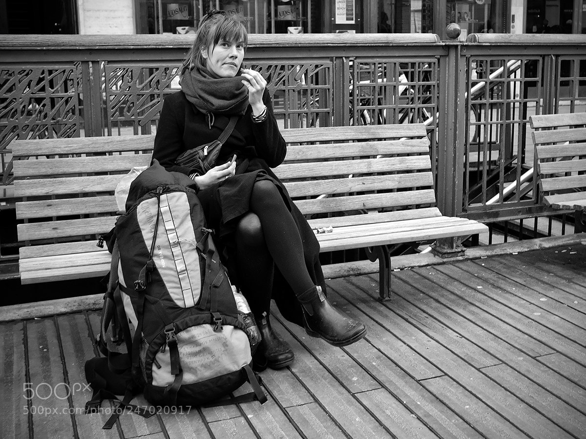 Fujifilm X-Pro2 sample photo. Back packer having a photography
