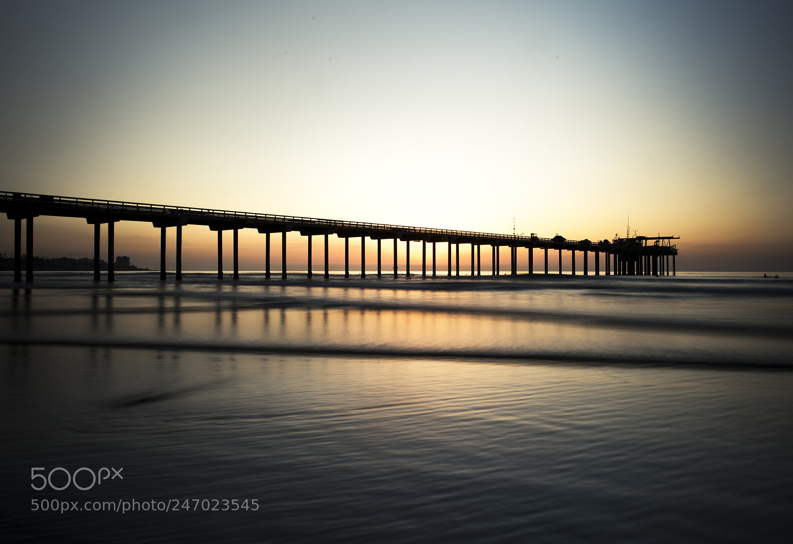 Nikon D850 sample photo. Scripps pier sunset photography