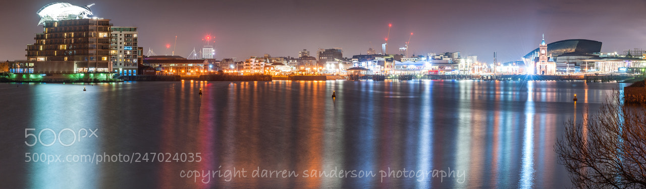 Nikon D700 sample photo. Cardiff bay at night photography