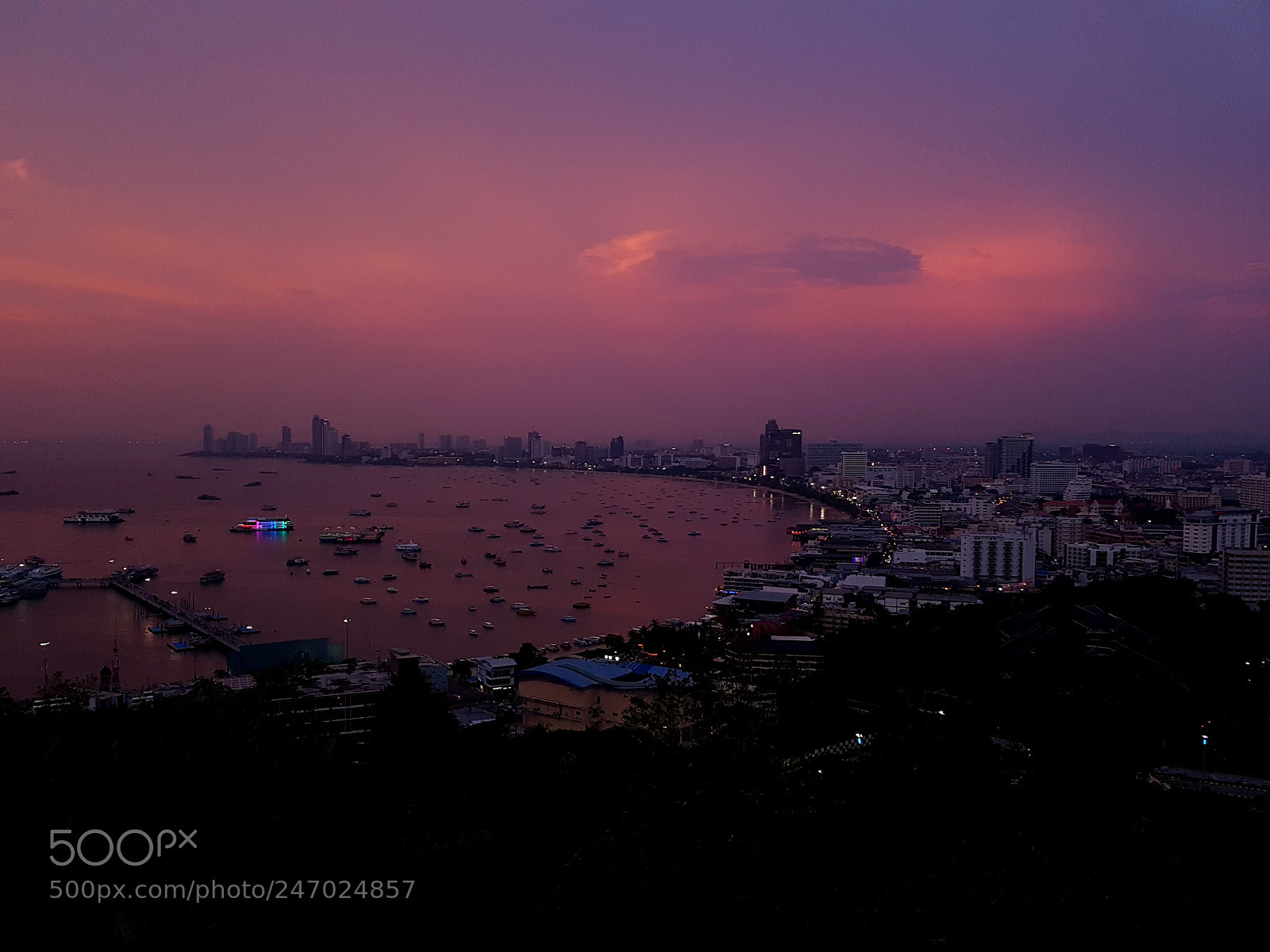 Samsung Galaxy S7 Edge sample photo. Pattaya dusk photography