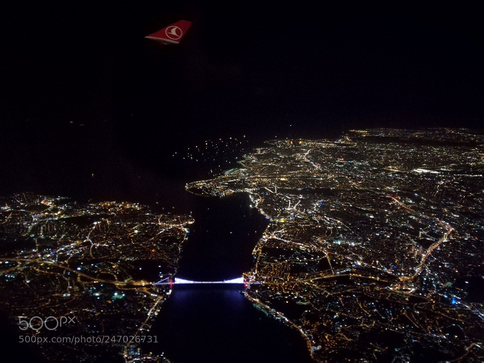 HUAWEI P9 LITE sample photo. Bosphorus at night photography