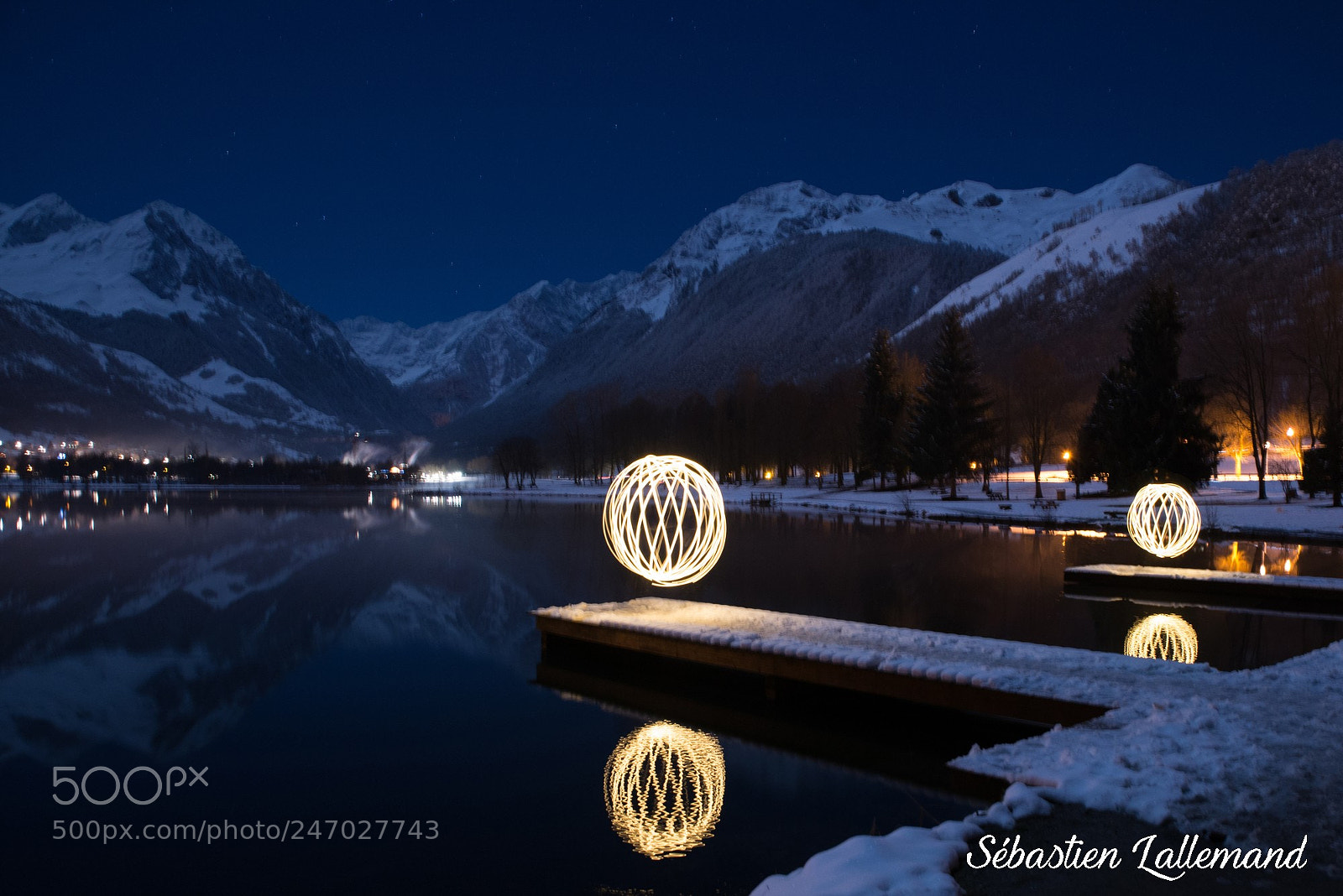Nikon D610 sample photo. Lightpainting sur le lac photography