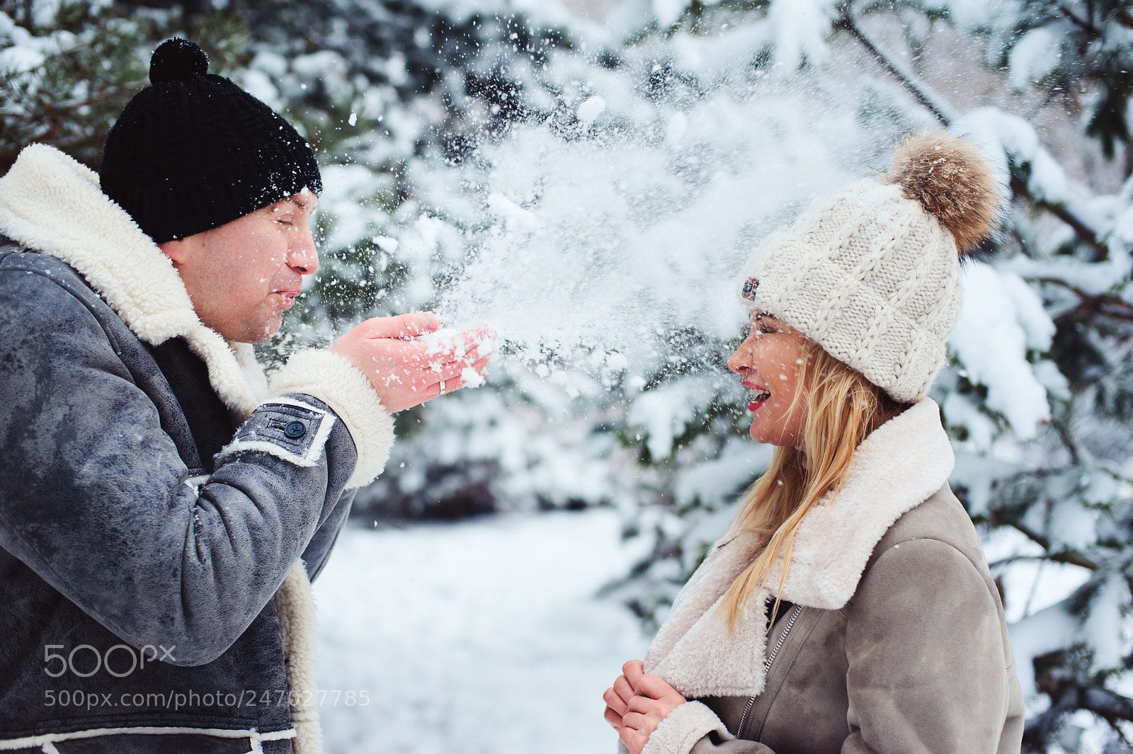 Nikon D700 sample photo. Winter portrait of happy photography