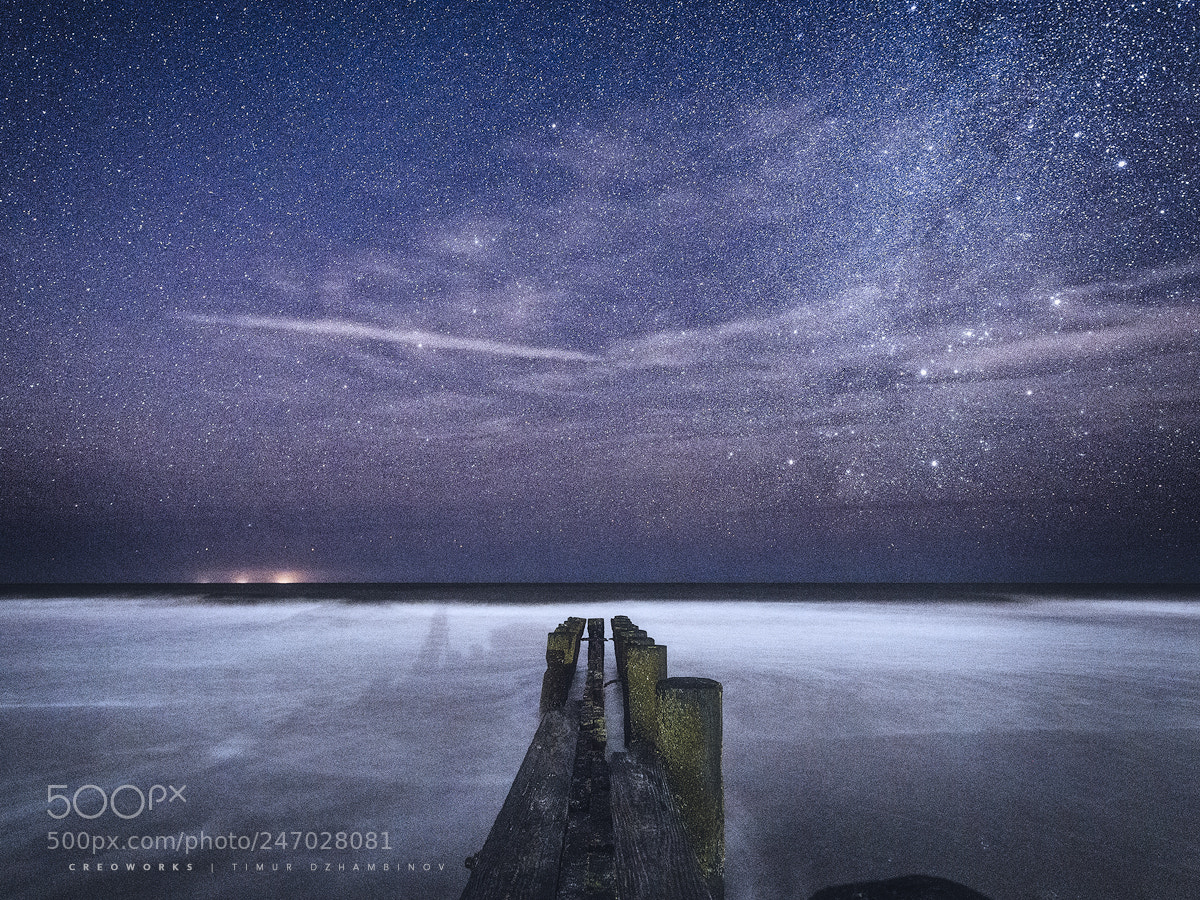 Pentax K-1 sample photo. Stars over ocean photography