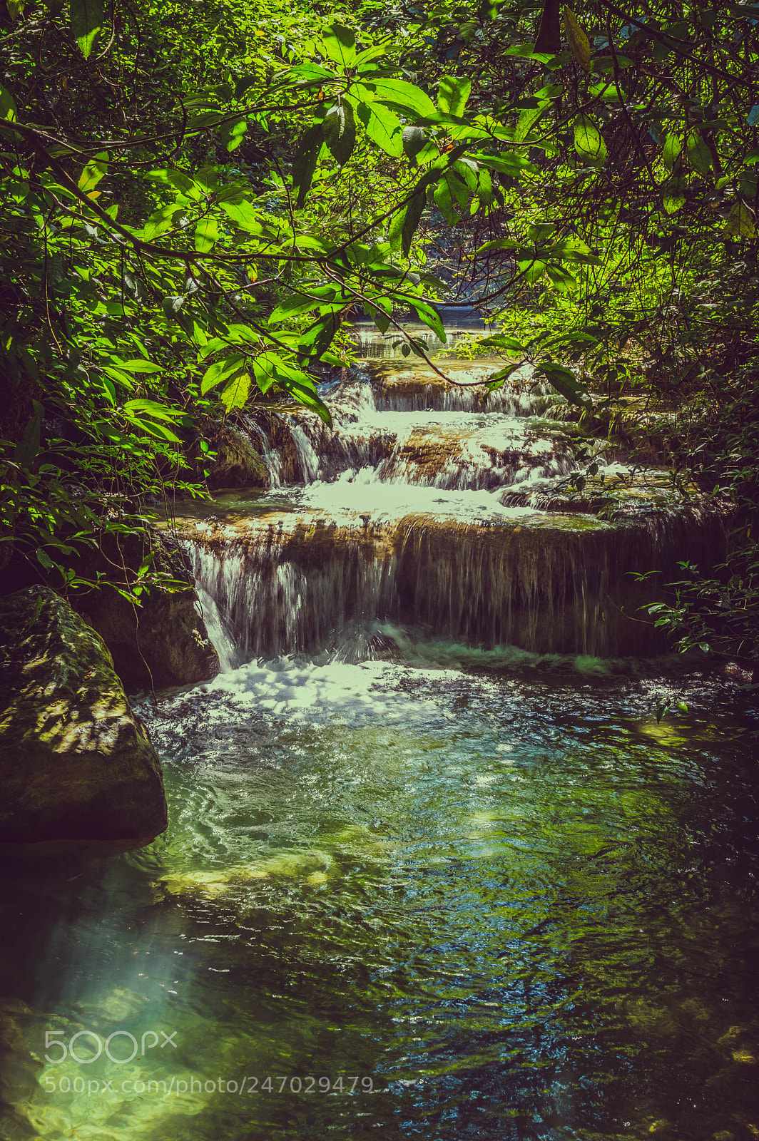 Pentax K-3 sample photo. Kanchanaburi - waterfall photography