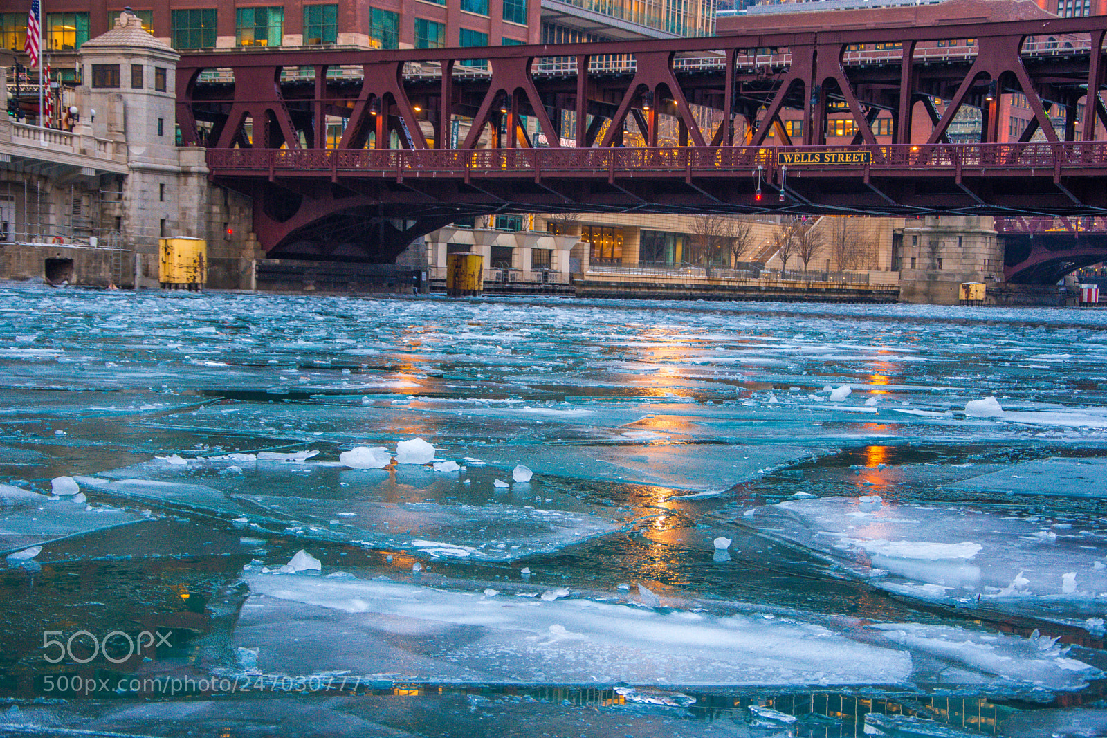 Nikon D7200 sample photo. Iced river // chicago photography
