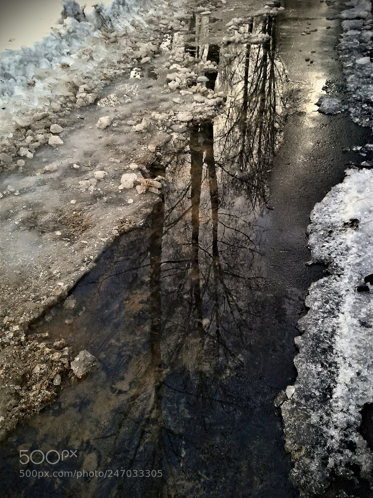 Samsung Galaxy J1 sample photo. Wintertime reflection photography