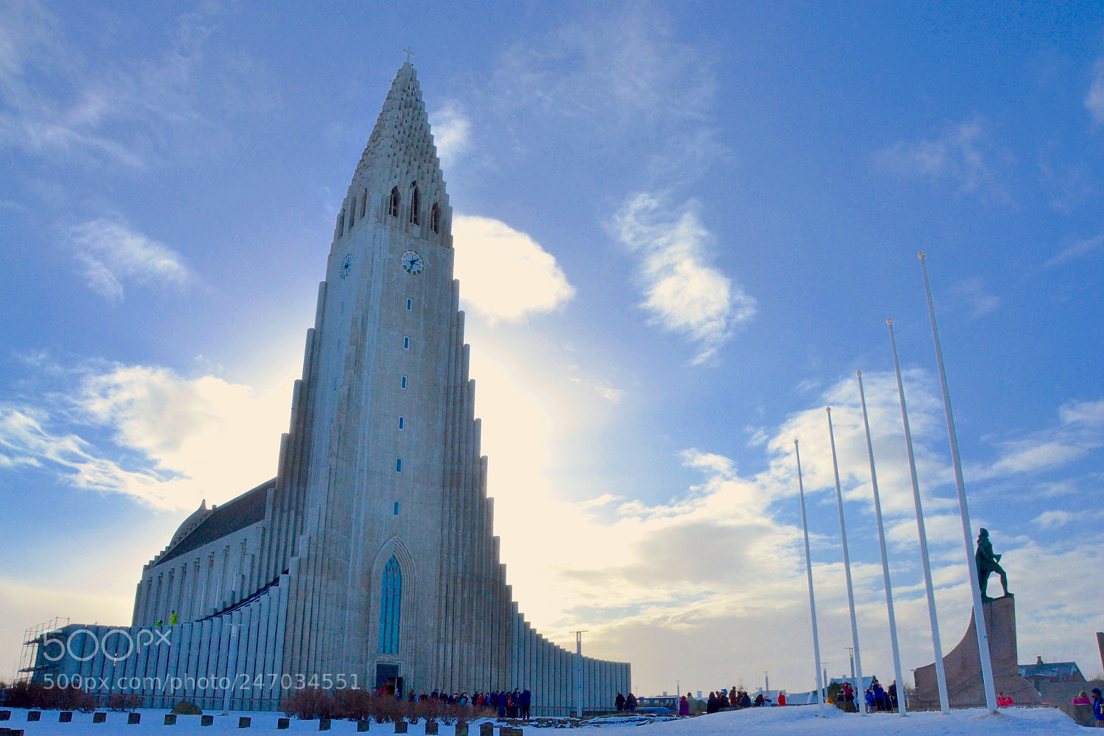 Nikon D3100 sample photo. Hallgrímskirkja courtyard photography