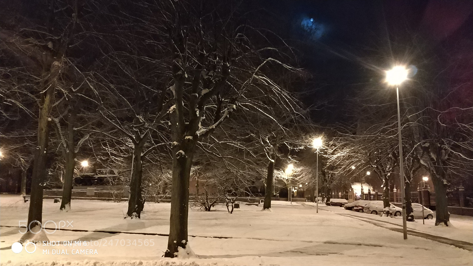 Xiaomi MI6 sample photo. Park by night photography