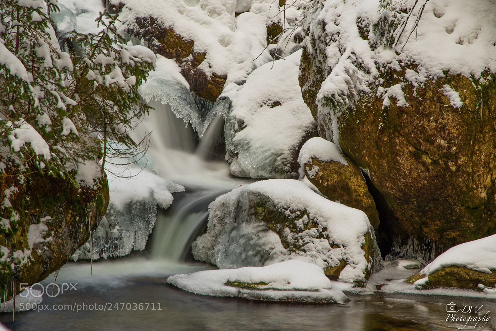 Nikon D500 sample photo. Icy rocks photography