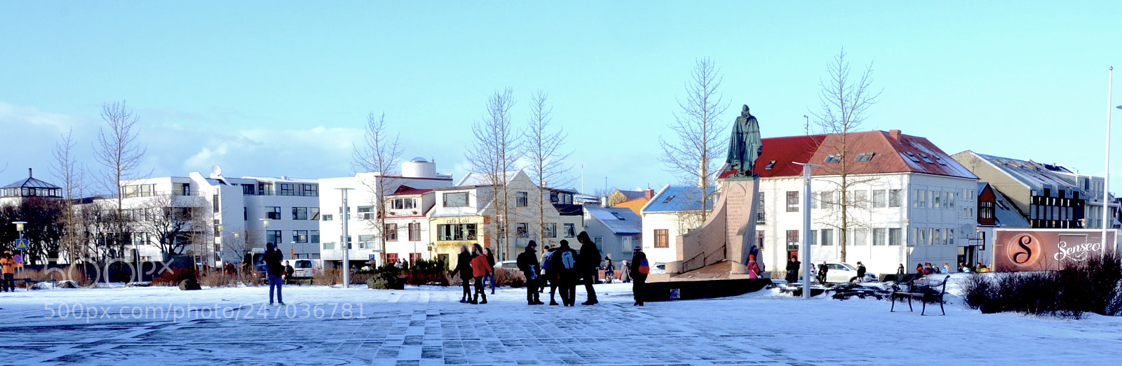 Nikon D3100 sample photo. Church courtyard reykjavik photography