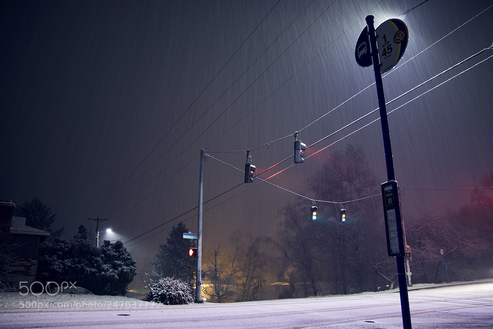 Canon EOS 6D Mark II sample photo. Snowy intersection photography