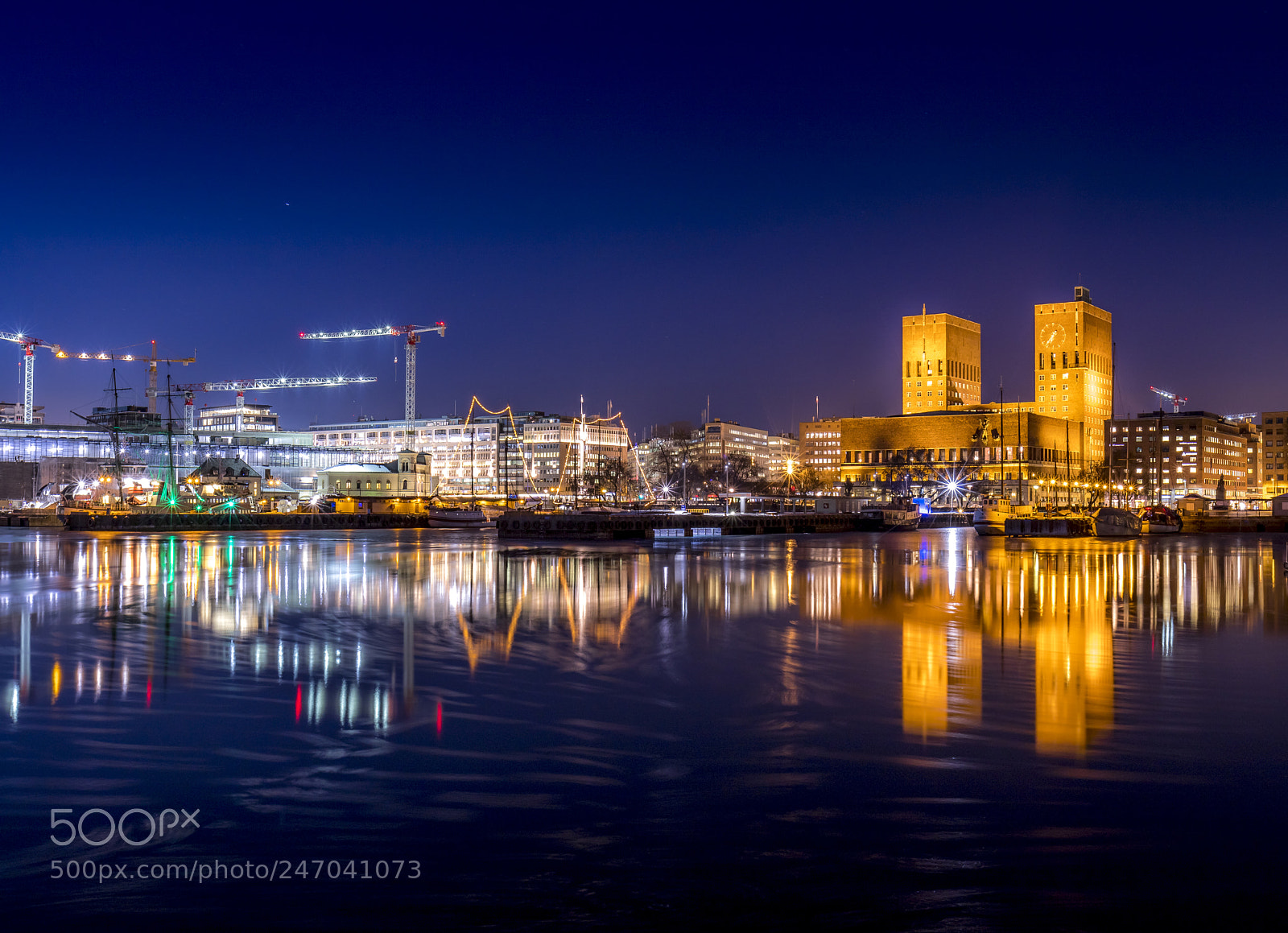 Canon EOS 6D Mark II sample photo. Winter night oslo photography