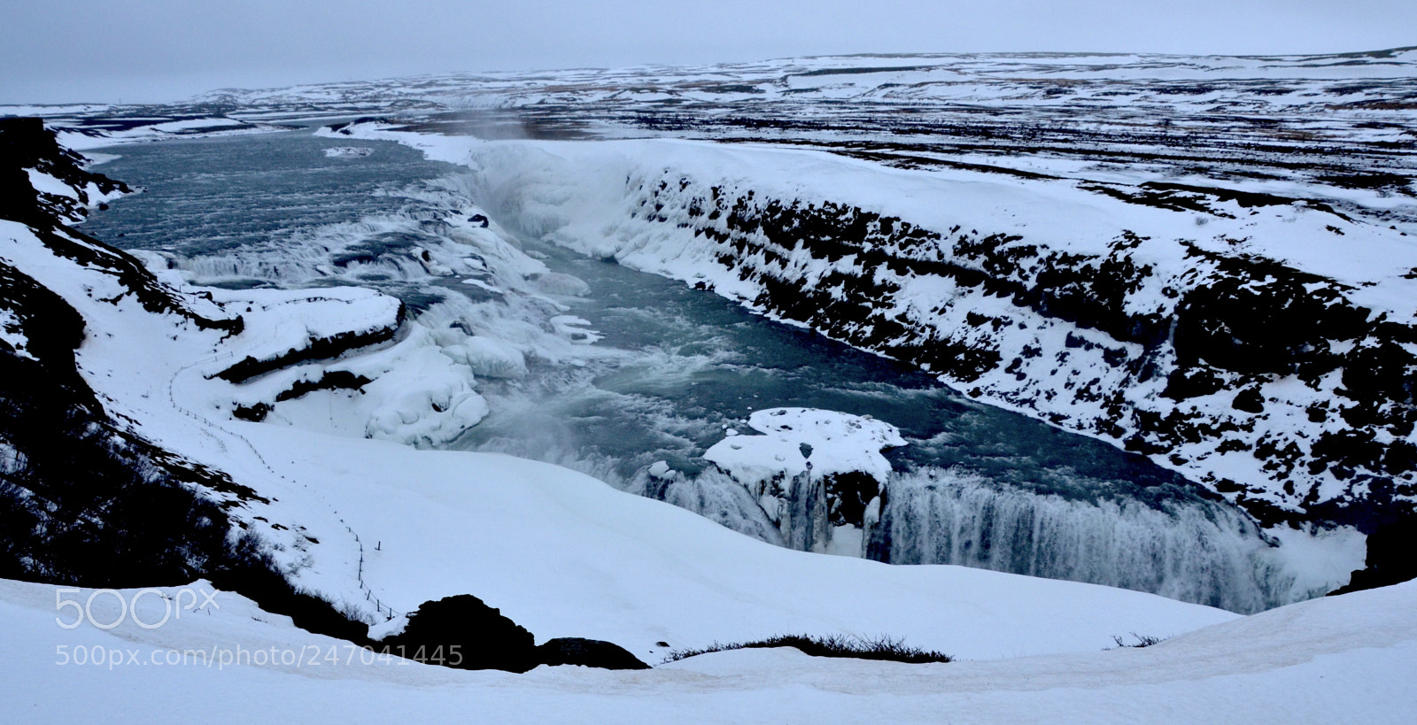 Nikon D3100 sample photo. Gullfoss falls long photography