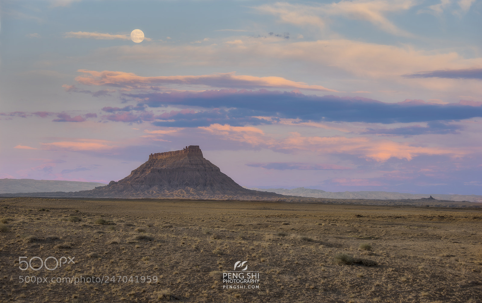 Nikon D810 sample photo. Moonrise over mesa photography