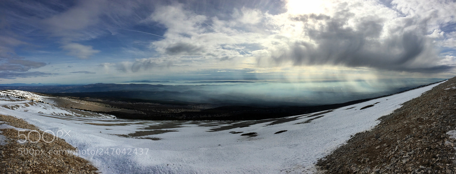 Apple iPhone 5s sample photo. Mt ventoux winter panorama photography