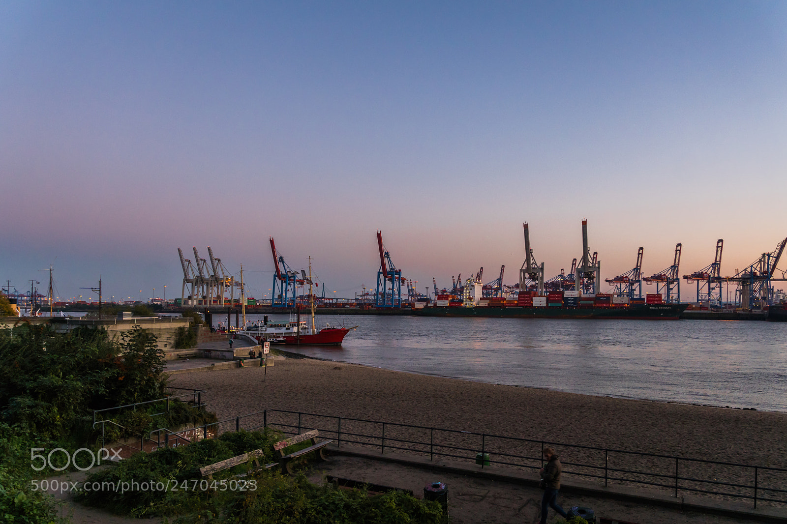 Sony ILCA-77M2 sample photo. Container bridges harbour hamburg photography