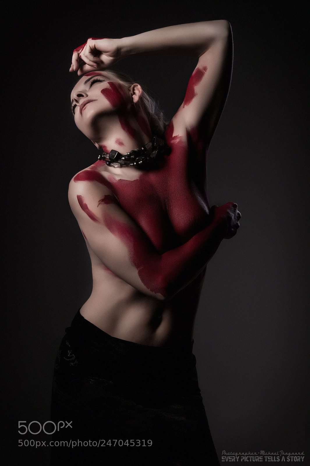 Nikon D3 sample photo. Red paint photography