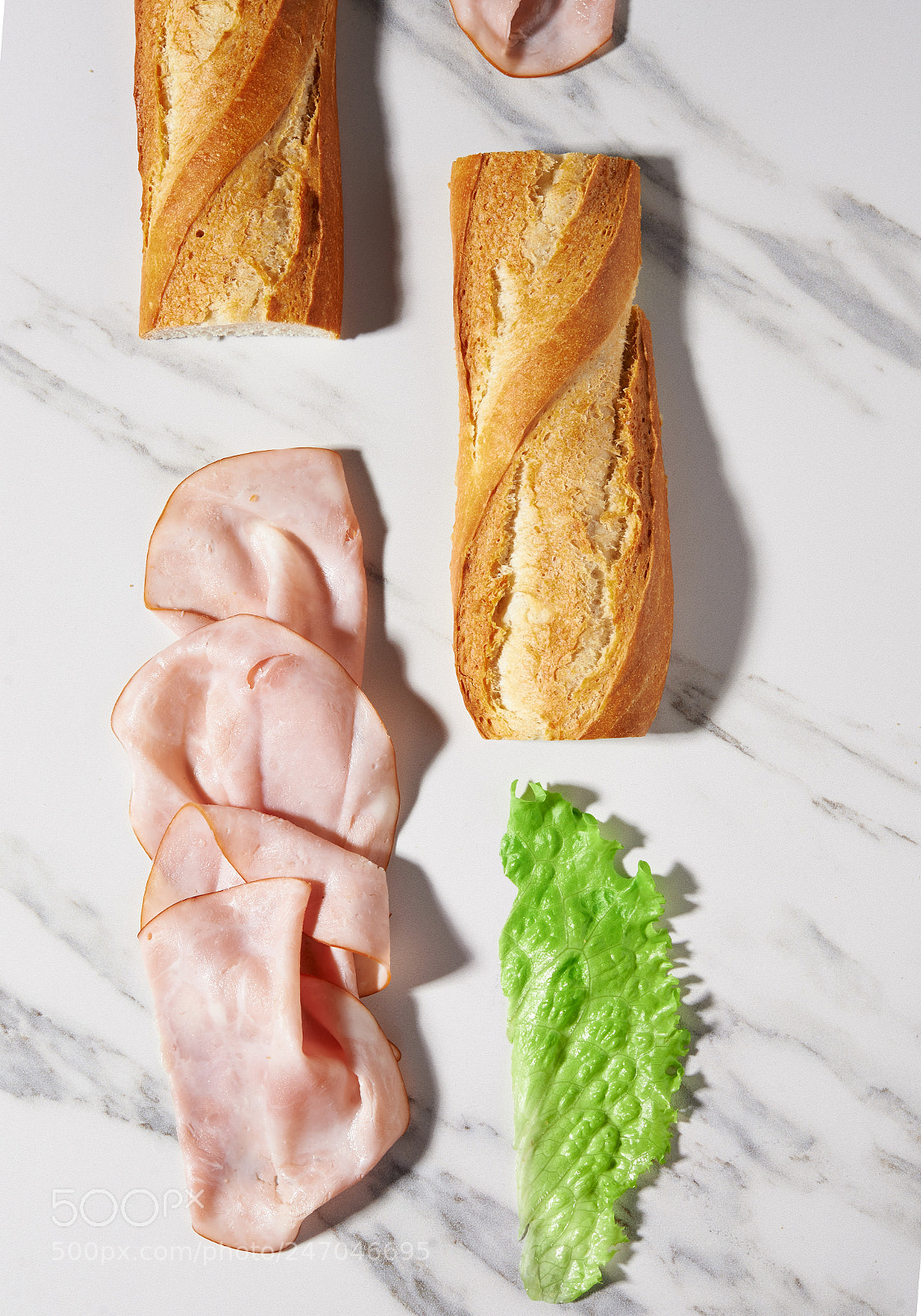 Nikon D600 sample photo. Baguette and sliced ham photography