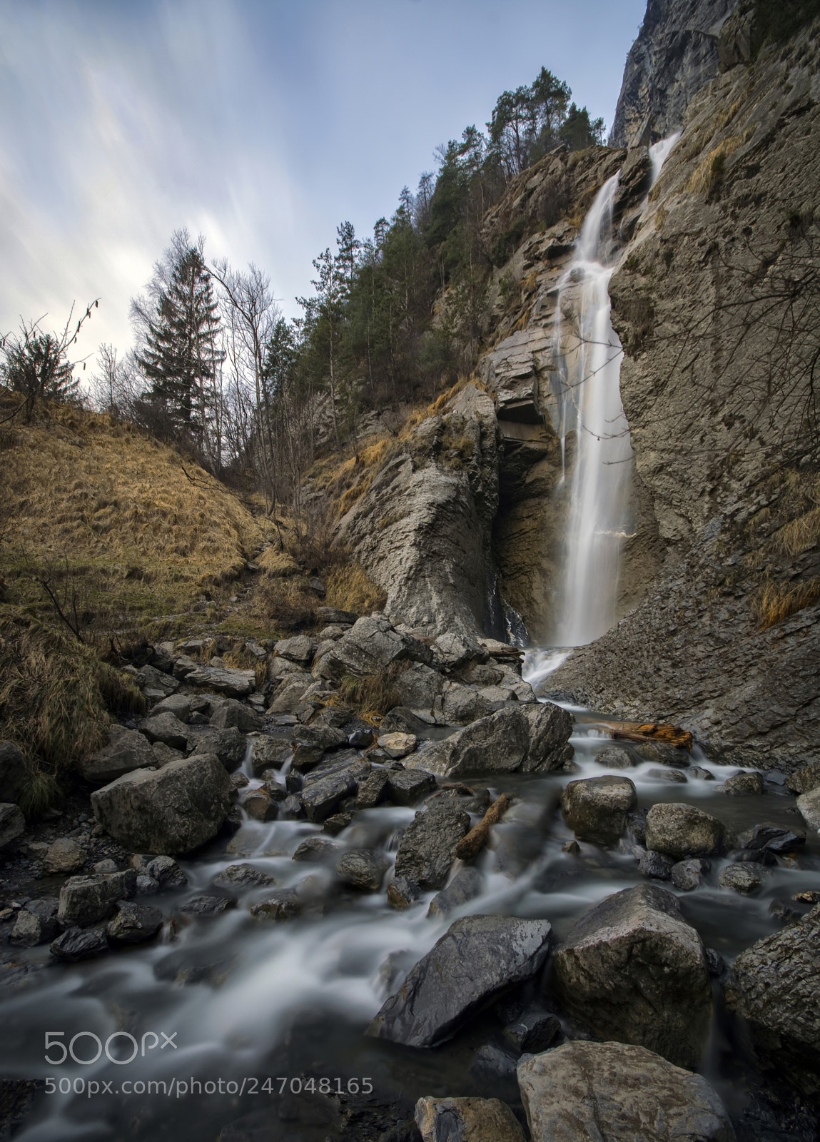 Nikon D7100 sample photo. A cosy alpine waterfall photography