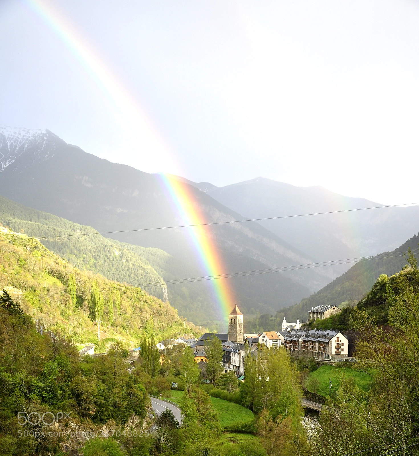 Nikon D90 sample photo. Arco iris sobre bielsa photography
