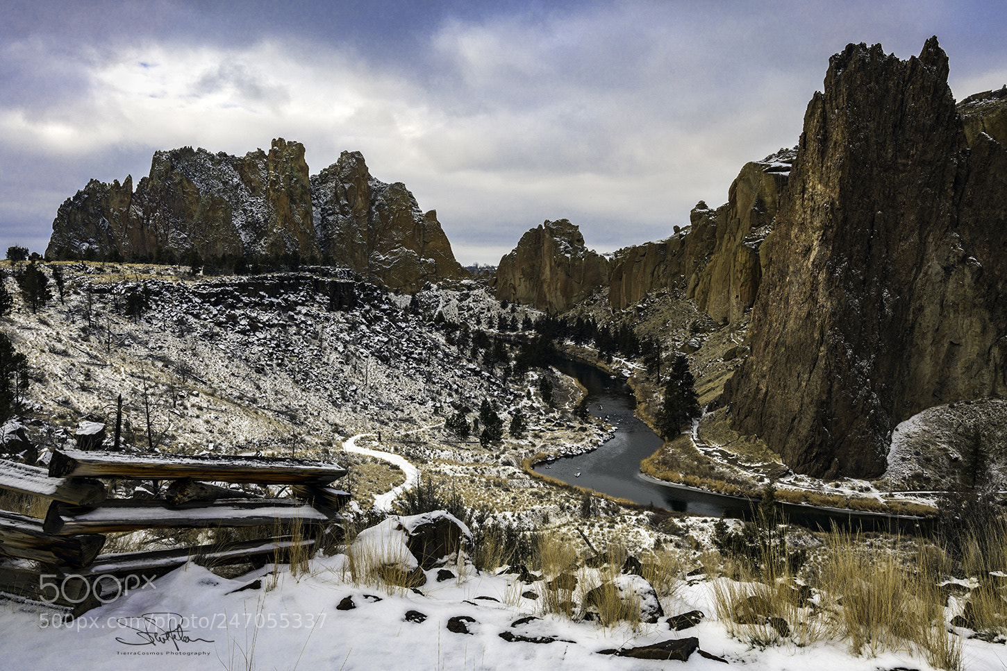 Sony a7R II sample photo. Snow-dusted smith rock photography