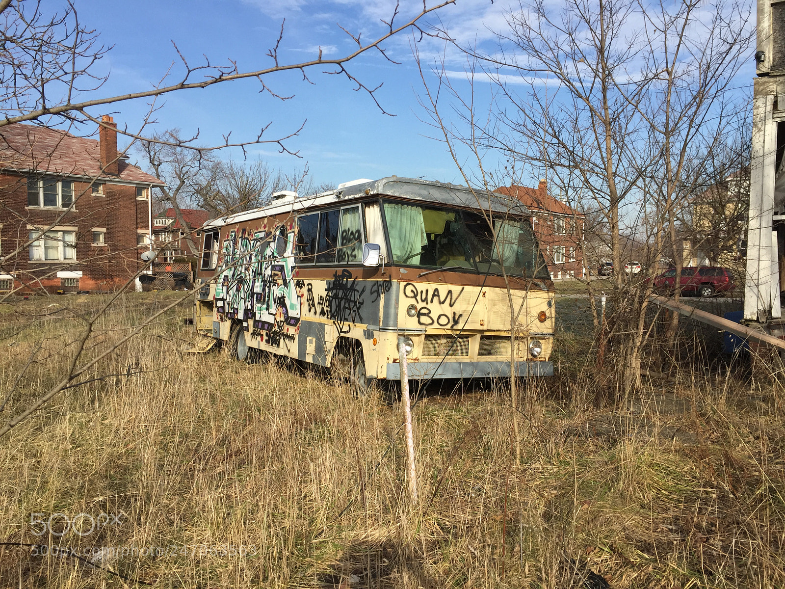 Apple iPhone 6 sample photo. Abandoned motorhome. detroit, mi. photography